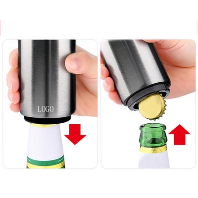 Automatic Stainless steel bottle opener with magnet