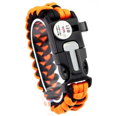 Survival Bracelet with SOS Light and Fire Stick