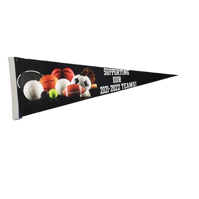 Felt Pennant (12" x 30") Dye Sublimated - Domestically Decorated