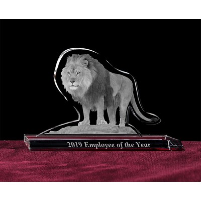 Crystal Waterjet-cut Lion Award