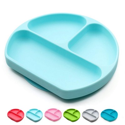 Food Grade Silicone Suction Plates for Babies That Stick to High Chair Trays and Table