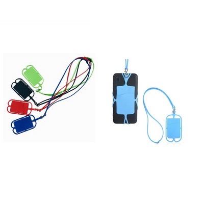 Silicone Lanyard With Phone Holder & Wallet