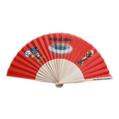 Bamboo Wood Summer Folding Hand Fan 9 inches