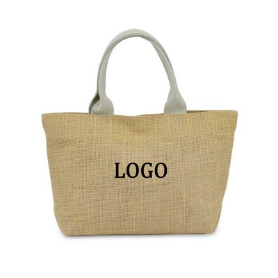 Natural Linen Reusable Grocery Shopping Bag