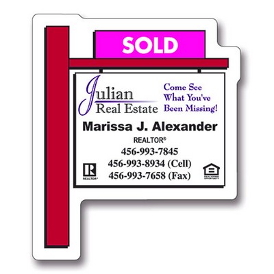 Magnet - Real Estate Sold Sign Shape (2.25x2.75) - 30 Mil