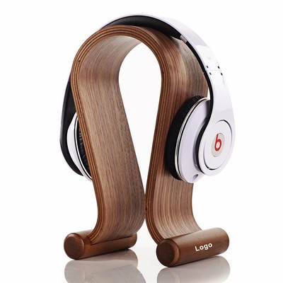 Wood Arch Headphone Stand Gaming Headset Holder