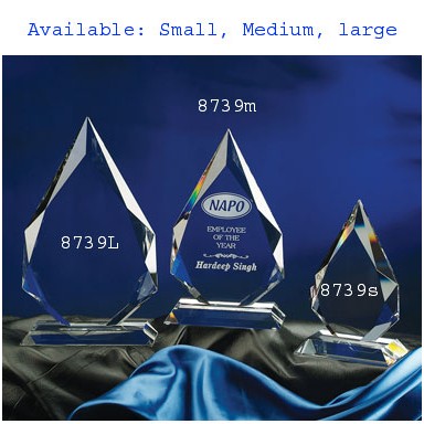 Legend Optic Crystal Award - Small