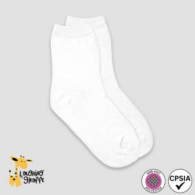 Adults Socks White 100% Polyester- Laughing Giraffe®