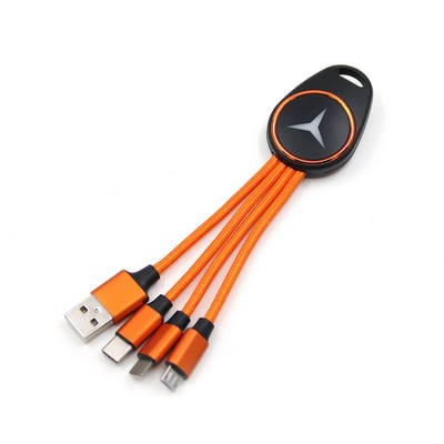 3in1 Charging Cable with LED Logo