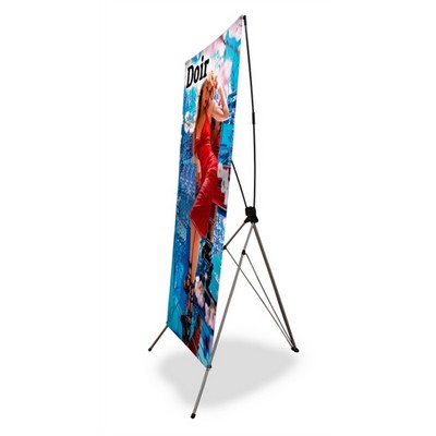 X-PLUS Banner Display (Adjustable X-Stand) 32"x72"