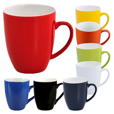 16 Oz. Two-Tone Glossy Bistro Ceramic Mug