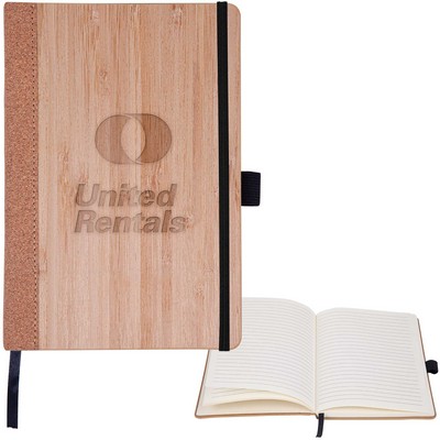 Bamboo Cover Cork Journal (Factory Direct - 10-12 Weeks Ocean)