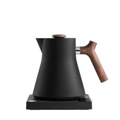 0.9L Matte Black/Walnut Corvo EKG Electric Kettle