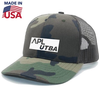 True American Made 6-Panel Camo Contrasting Mesh Tucker Cap