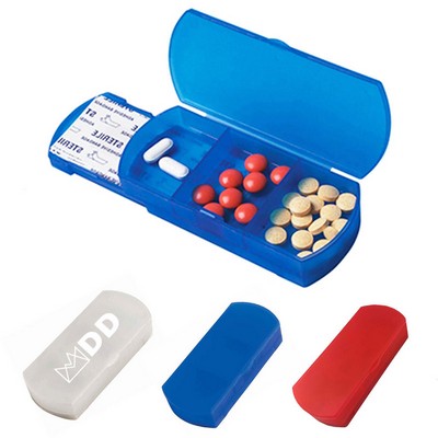 Pill Box With Bandage Dispenser