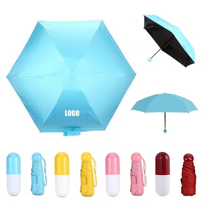 Portable Uv Protection Mini Pocket Capsule Umbrella