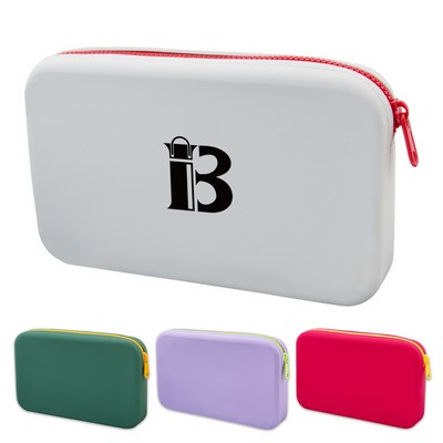 Portable Zippered Cosmetic Brush Bag