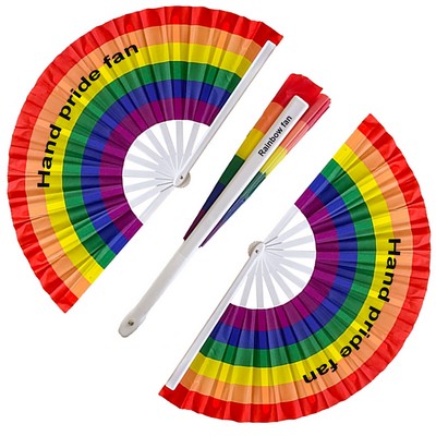 Lgbtq Rainbow Hand Fan