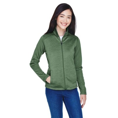 Devon & Jones Ladies' Newbury Colorblock Mélange Fleece Full-Zip