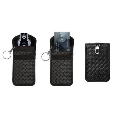 Universal Leather Signal Blocker RFID Shielding Car Key Pouch