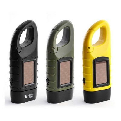 Hand Crank Solar Powered Flashlight