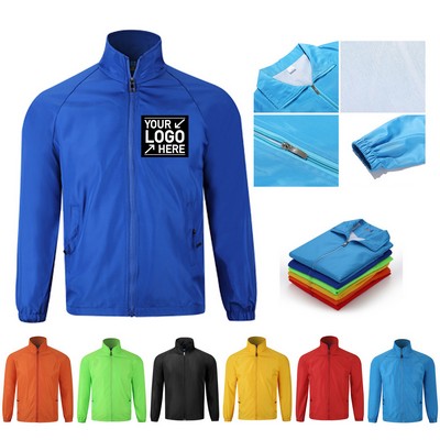 Lightweight Zipper Windbreaker Jacket Stylish Weather Protection