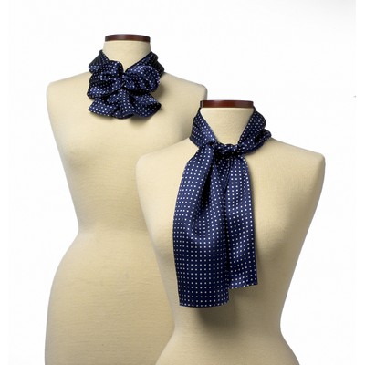 Navy Blue Newport Silk Scarf - 8"x45"