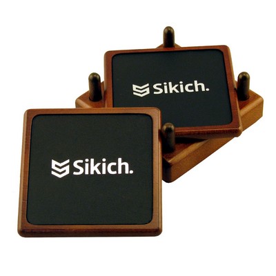 2 Square Wood Coaster Set