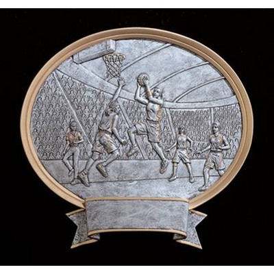 Basketball, Female Oval Sport Legend Plates - 8"