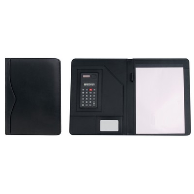 Leatherette Padfolio with Solar Calculator