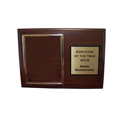 Cherry or Jet Black Plaque w/ Award Frame (8"x10") - Holds 4"x6" Picture