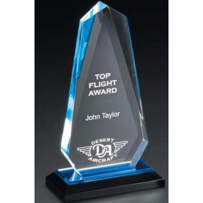 Blue Arrowhead Award w/ Reflective Base (4 1/2"x8 3/4")