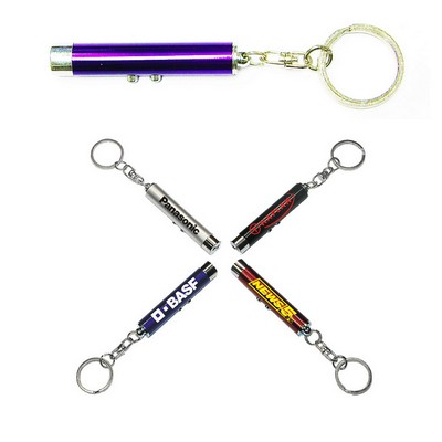 Purple 2-In-1 Laser Pointer LED Flashlight Key Chain