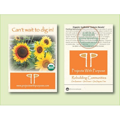 Organic Sunflower Autumn Beauty Seed Packet (3.25" x 4.5")