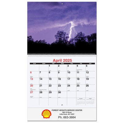 Majestic Outdoors Monthly Wall Calendar w/Coil Bound (10 5/8"x18¼")