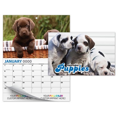 13 Month Mini Custom Photo Appointment Wall Calendar - PUPPIES