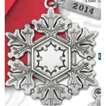 Pewter Silver Snowflake Ornament w/ ColorQuick Insert