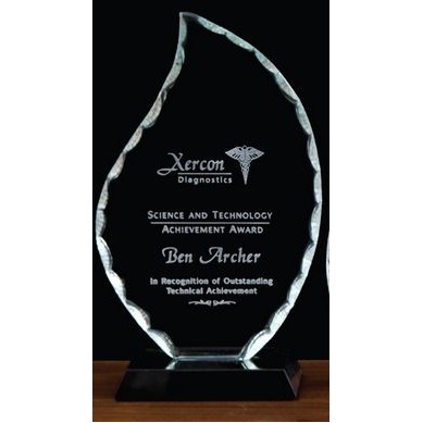 Jet Glass Corona Flame Award (5"x8½"x2")