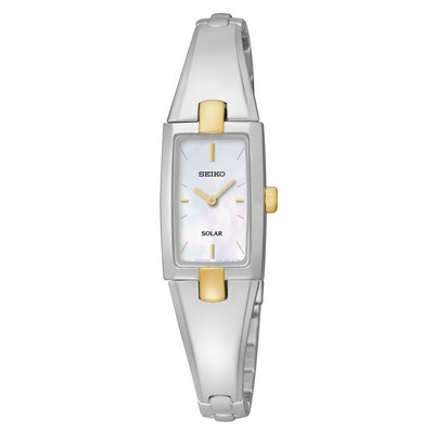 Seiko Women's Solar Mother of Pearl Stainless Steel Watch