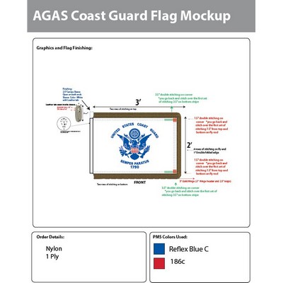 Coast Guard Parade Flags 2x3 foot