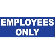 Classic Engraved Stock Sign - Tent Style - Employees Only