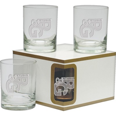 14 Oz. Premium Set Of 4 DOF Glasses- Etched