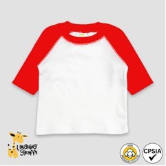 Baby Raglan T-Shirts - 3/4 Sleeve Baseball Tee - Premium 100% Cotton - Laughing Giraffe®