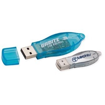 Handy Oval USB Flash Drive w/Key Chain (128 GB)