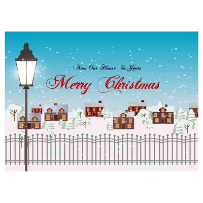 Winter Gate Village Merry Christmas Greeting Card