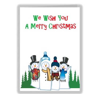 Waving Snowmen Greeting Card