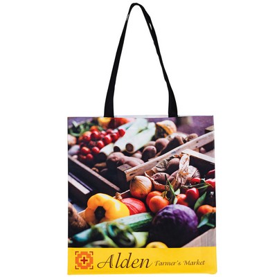 Full Coverage PET Non-Woven Tote Bag w/Full Color (15"x16")