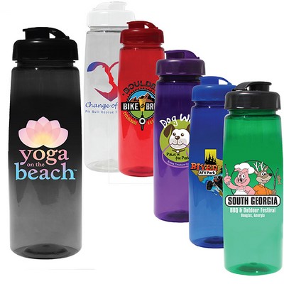 30 Oz. Poly-Saver PET Bottle w/Flip Top Cap (Full Color Digital)