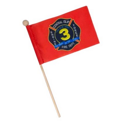 Custom Polyester Single Sided Stick Flag (4"x6")