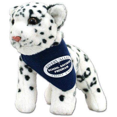 8" Stuffed Jungle Animal - Standing White Leopard